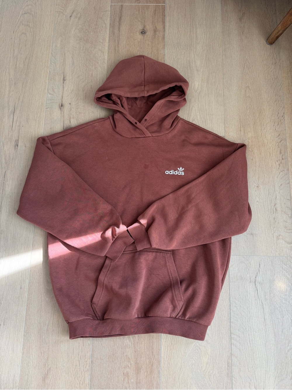 Adidas Women Hoodie in Mauve Rose